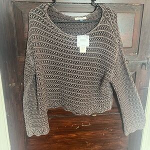 American Eagle Chunky Knit Brown Sweater NWT